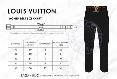 louis vuitton belt womens size guide